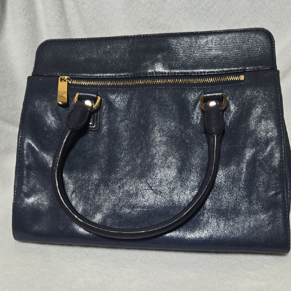 Michael Kors Vintage Satchel Gold MK HDWR Classic Elegance SOFT Leather - Picture 4 of 16